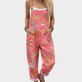 Blush Pink Printed Dungarees