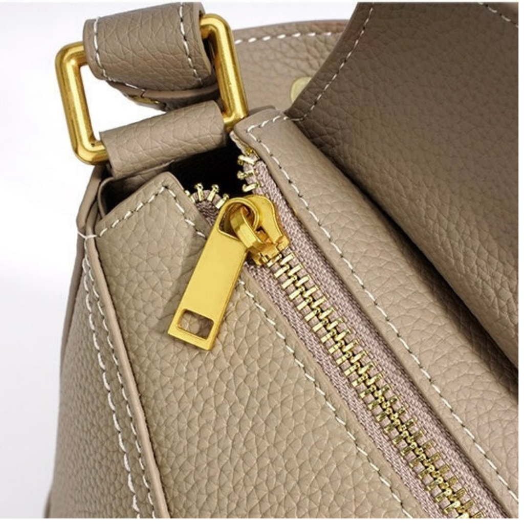 Genuine Leather Geometric Crossbody Shoulder Bag for Everyday Use