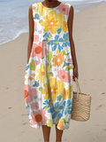 Garden Party Ready – Pastel Floral Midi Dress