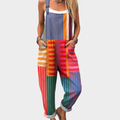 Bold Colour-Pop Printed Dungarees