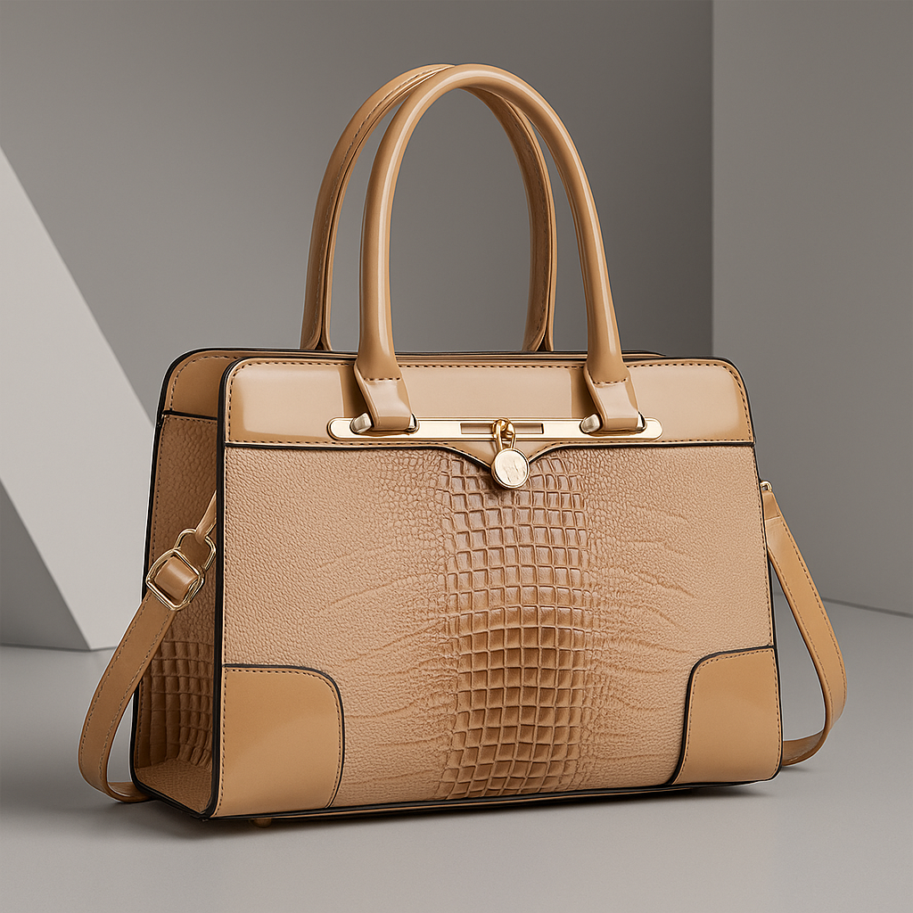 Leather Tote Handbag with Elegant Design