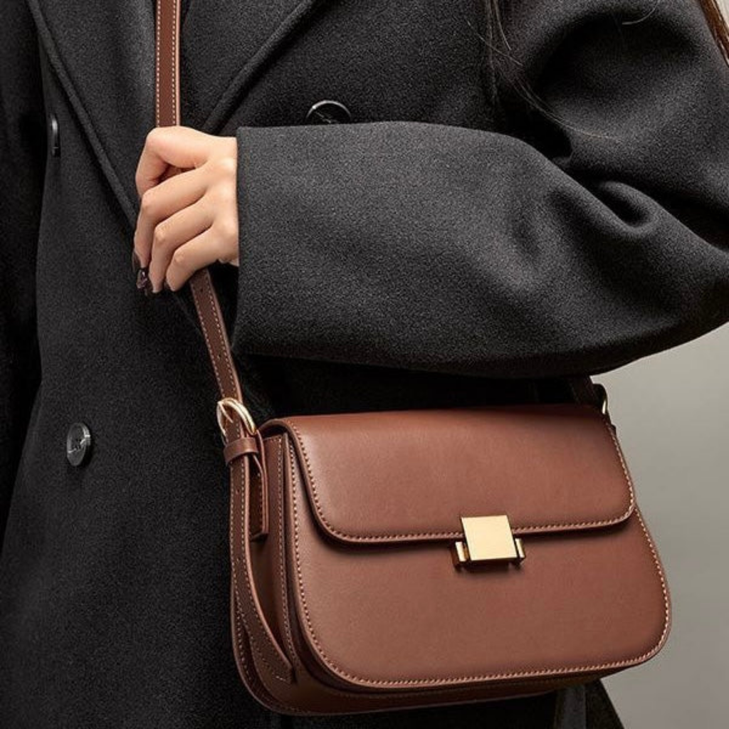 Genuine Leather Crossbody Shoulder Bag - Stylish Everyday Use
