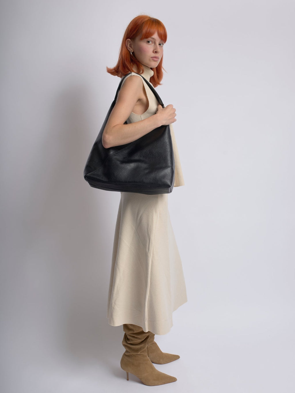 Leather Shoulder Bag - Olivia Style - Versatile Handbag for Everyday Use