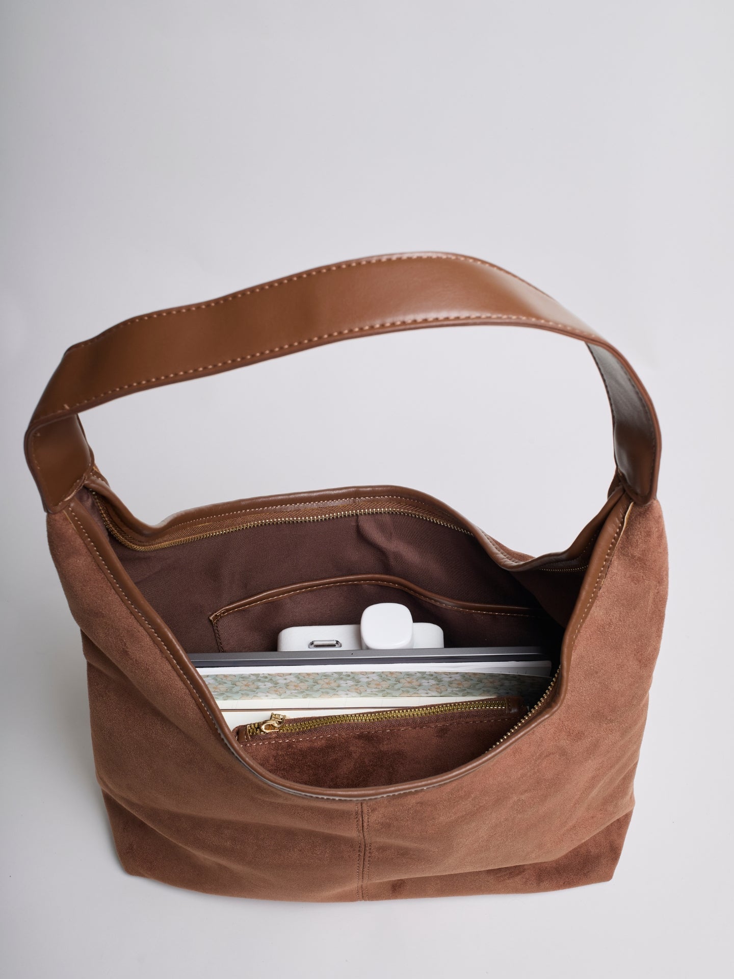 Vegan Leather Half-Moon Tote Bag - Stylish and Versatile Handbag for Everyday Use