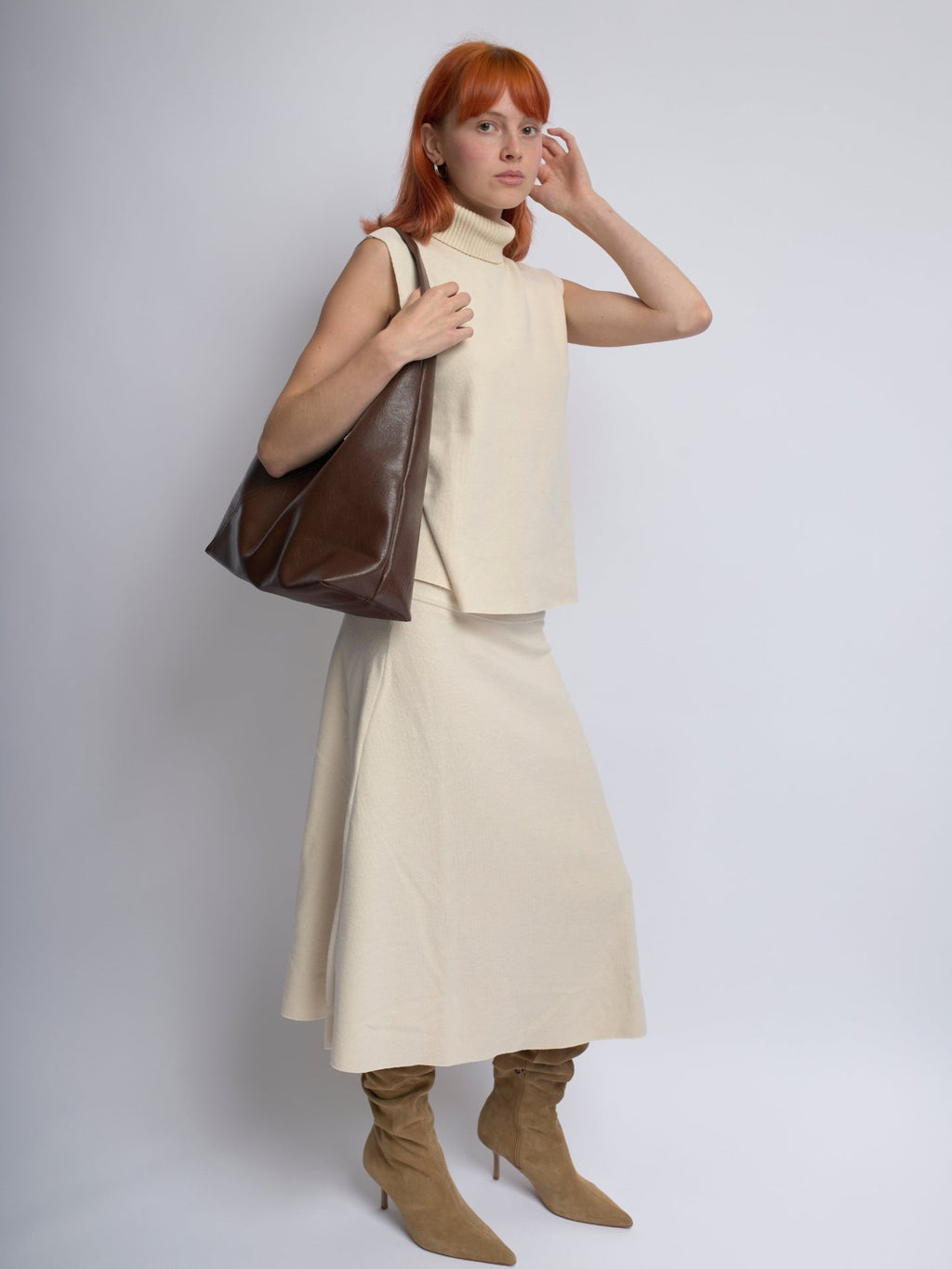 Leather Shoulder Bag - Olivia Style - Versatile Handbag for Everyday Use