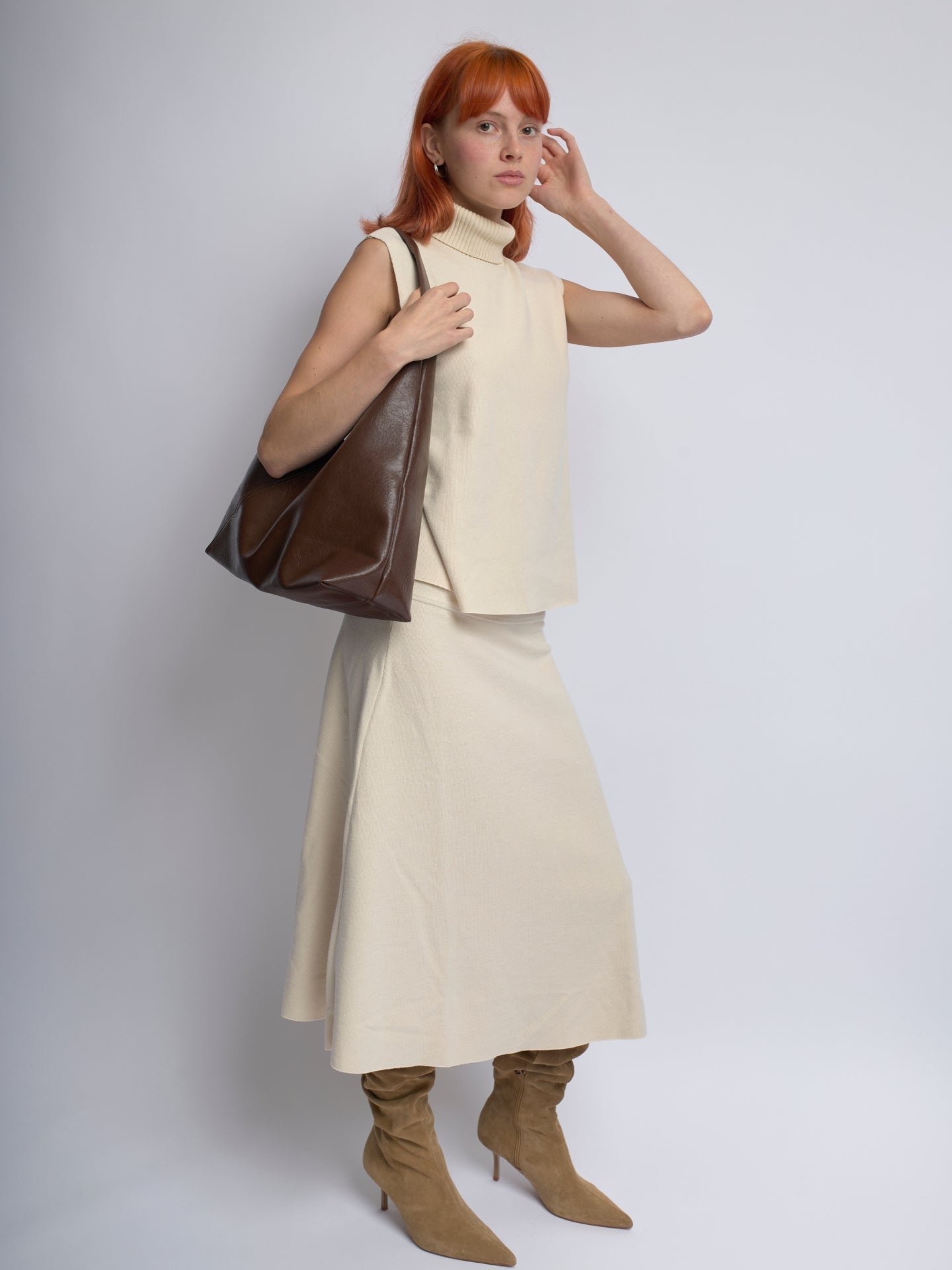 Leather Shoulder Bag - Olivia Style - Versatile Handbag for Everyday Use