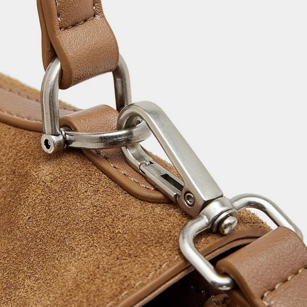 Soft Suede Leather Top-Handle Bag for Everyday Use - Stylish and Versatile