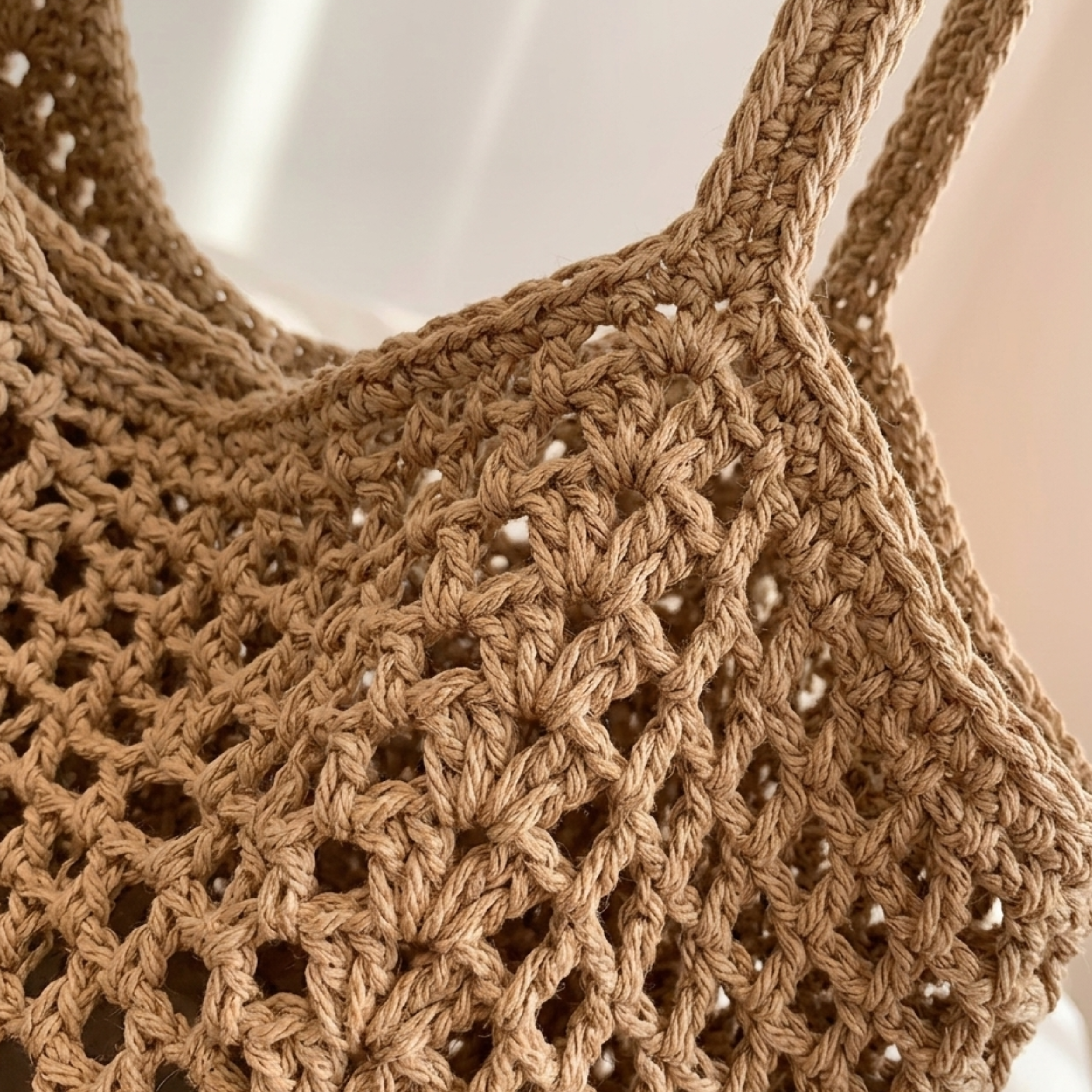 Hand-Knitted Woven Shoulder Bag - Eco-Friendly Retro Design for Everyday Use