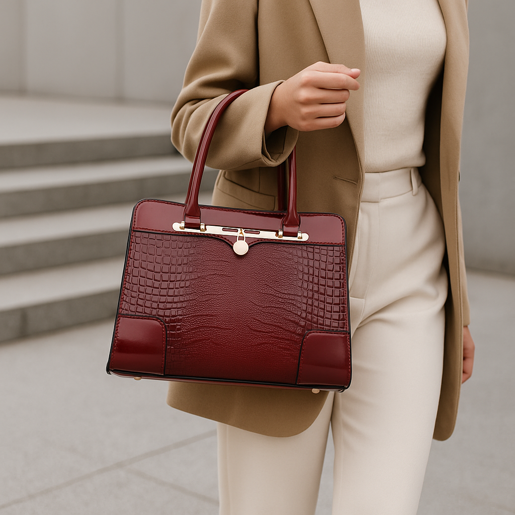 Leather Tote Handbag with Elegant Design for Everyday Use