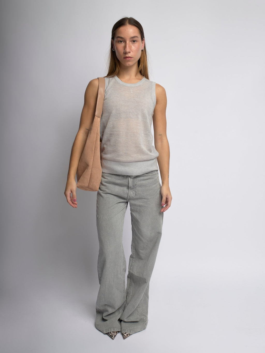 Vegan Leather Half-Moon Tote Bag - Stylish and Versatile Handbag for Everyday Use