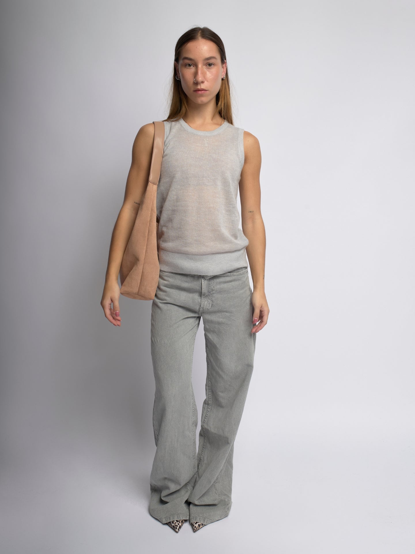 Vegan Leather Half-Moon Tote Bag - Stylish and Versatile Handbag for Everyday Use