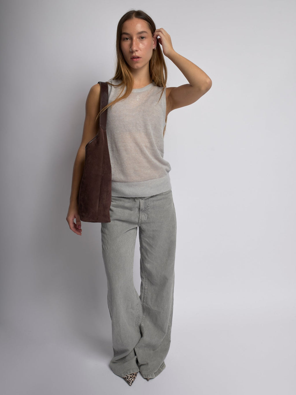 Vegan Leather Half-Moon Tote Bag - Stylish and Versatile Handbag for Everyday Use