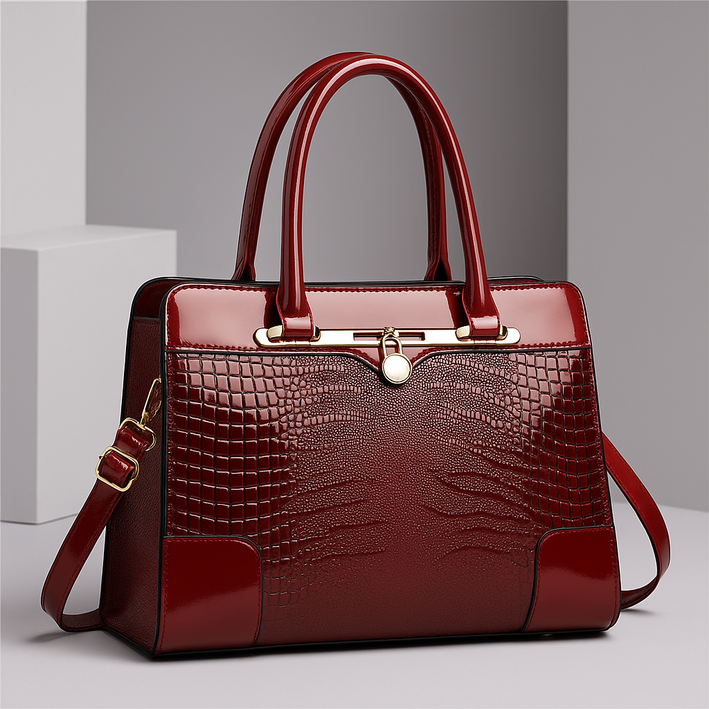 Leather Tote Handbag with Elegant Design