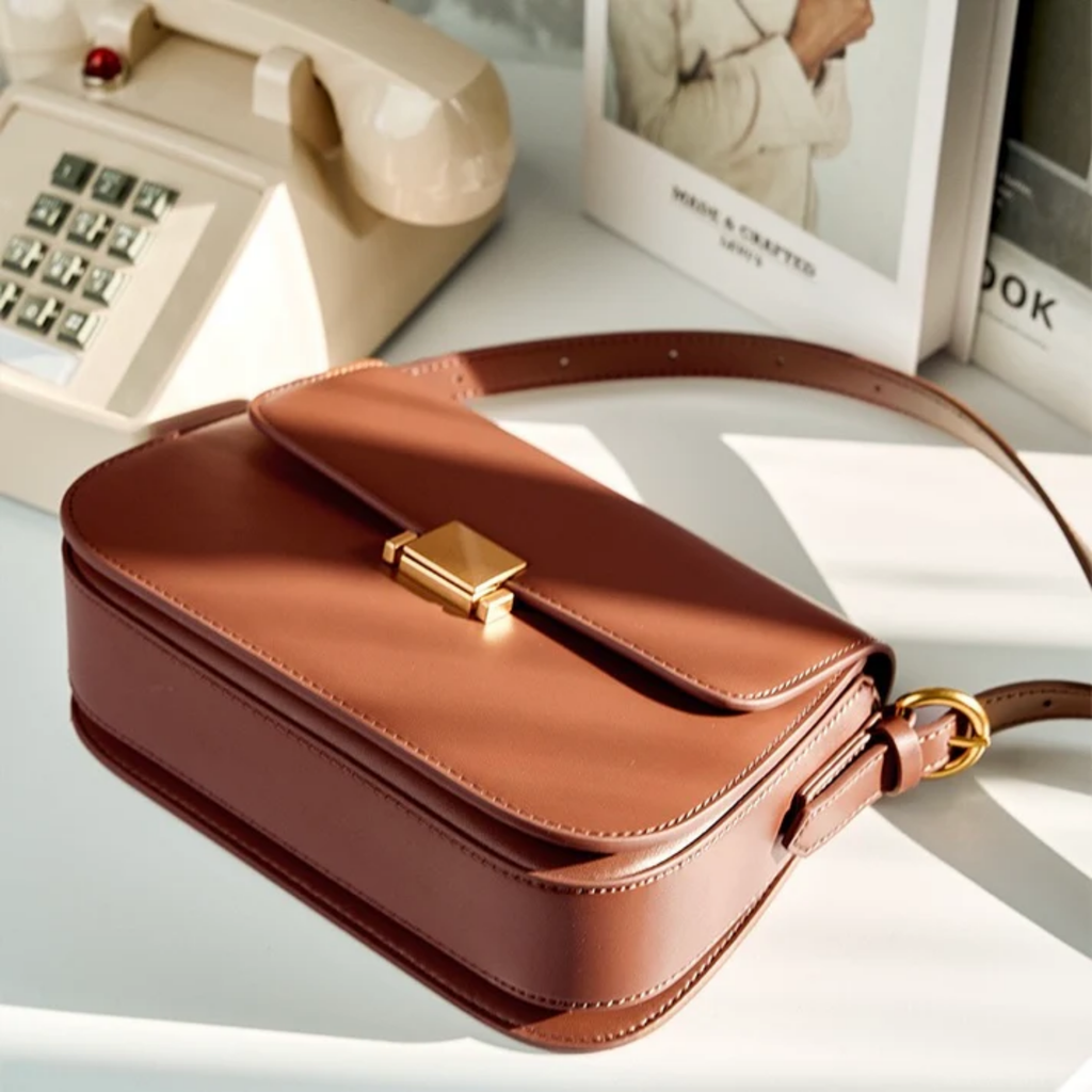 Genuine Leather Crossbody Shoulder Bag - Stylish Everyday Use