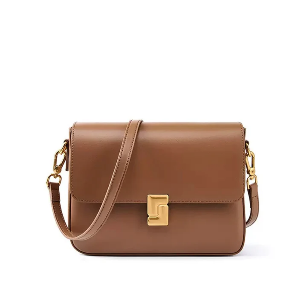 Genuine Leather Shoulder Box Bag - Stylish Crossbody for Everyday Use
