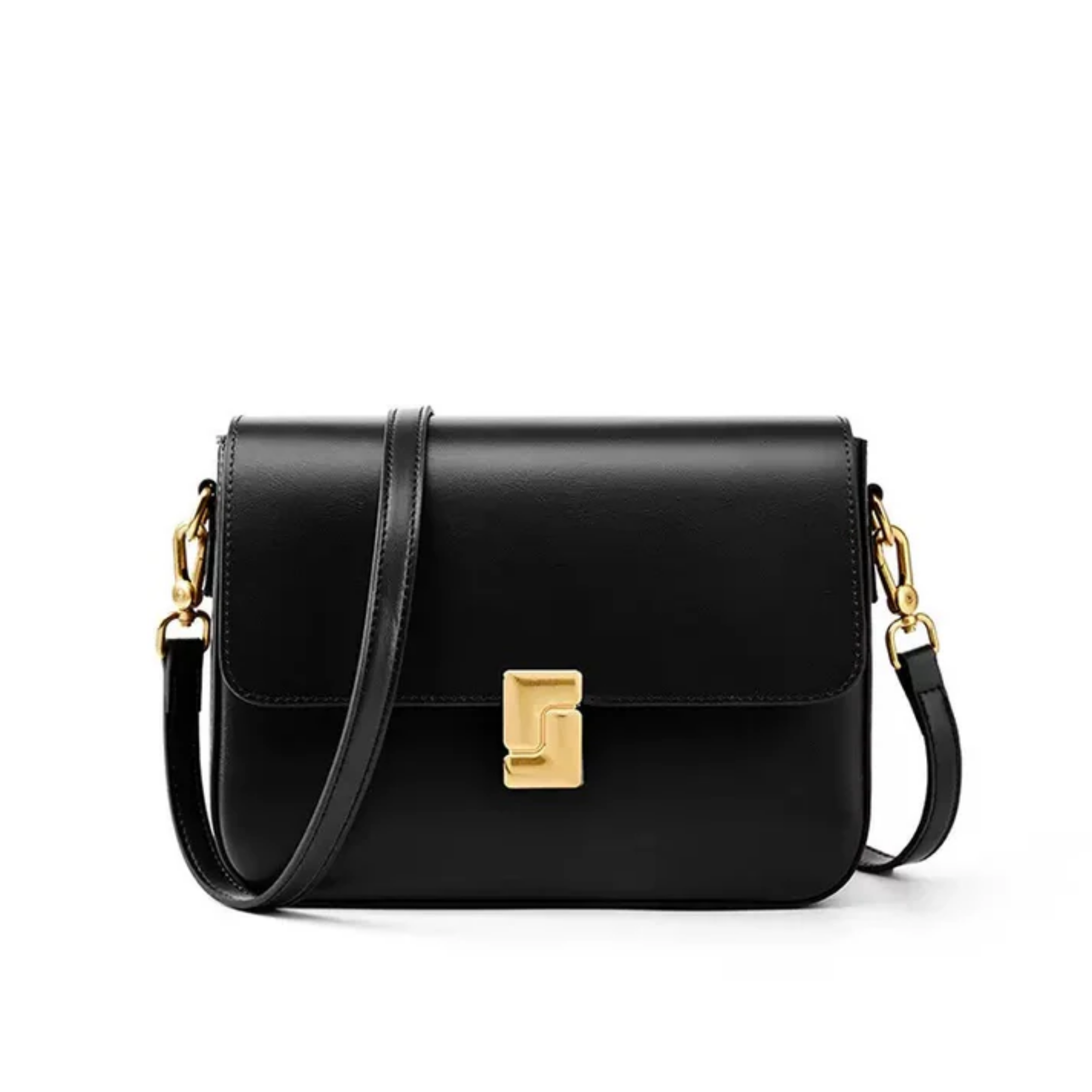 Genuine Leather Shoulder Box Bag - Stylish Crossbody for Everyday Use