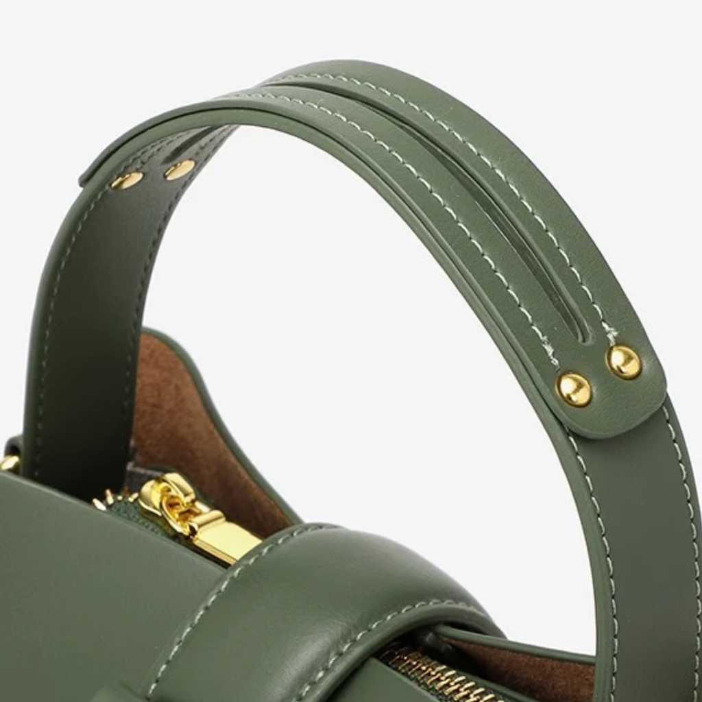 Genuine Leather Bucket Shoulder Bag - Stylish Everyday Tote for Women