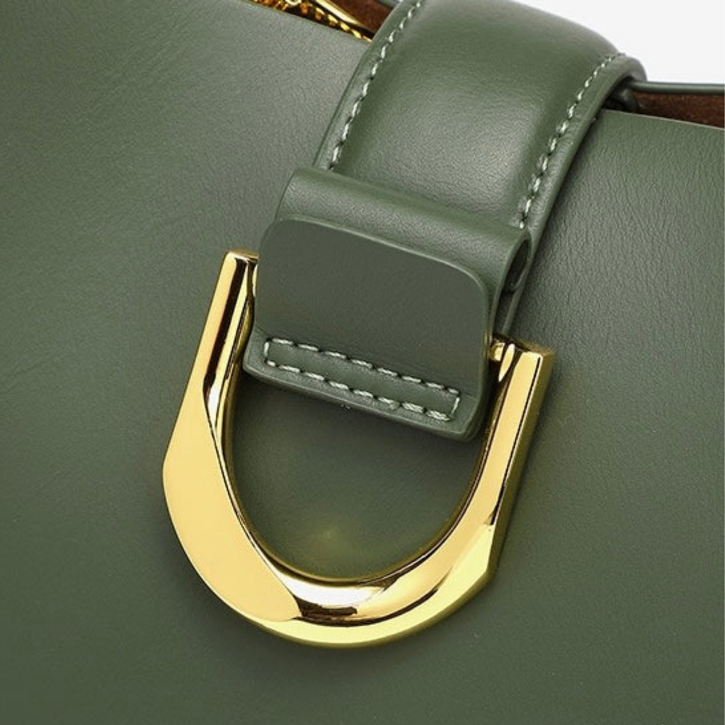 Genuine Leather Bucket Shoulder Bag - Stylish Everyday Tote for Women