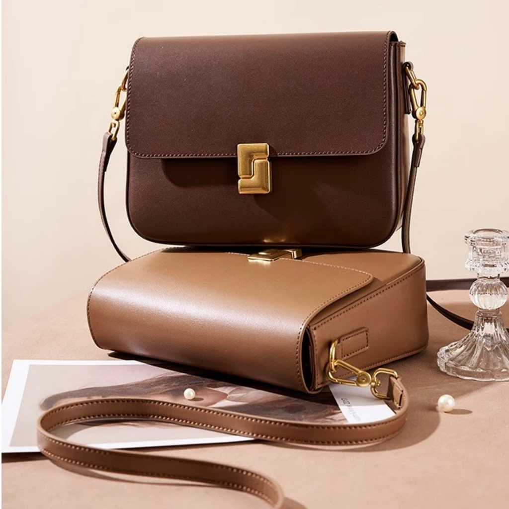 Genuine Leather Shoulder Box Bag - Stylish Crossbody for Everyday Use
