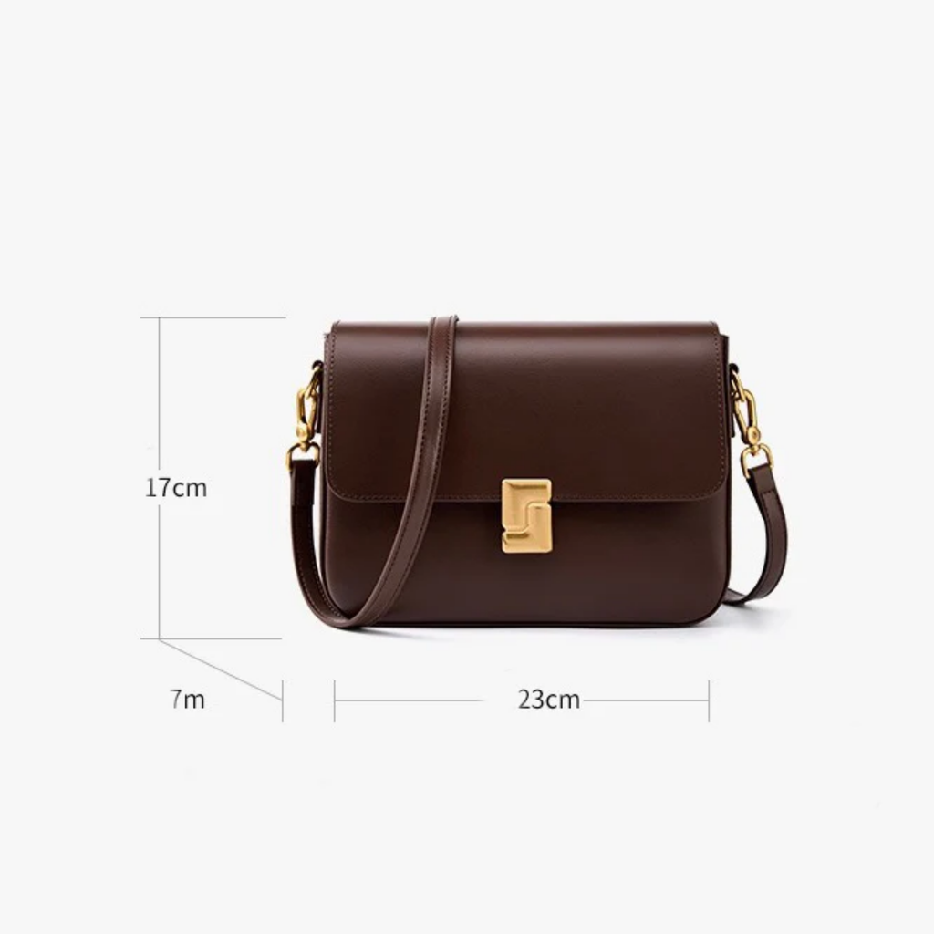 Genuine Leather Shoulder Box Bag - Stylish Crossbody for Everyday Use