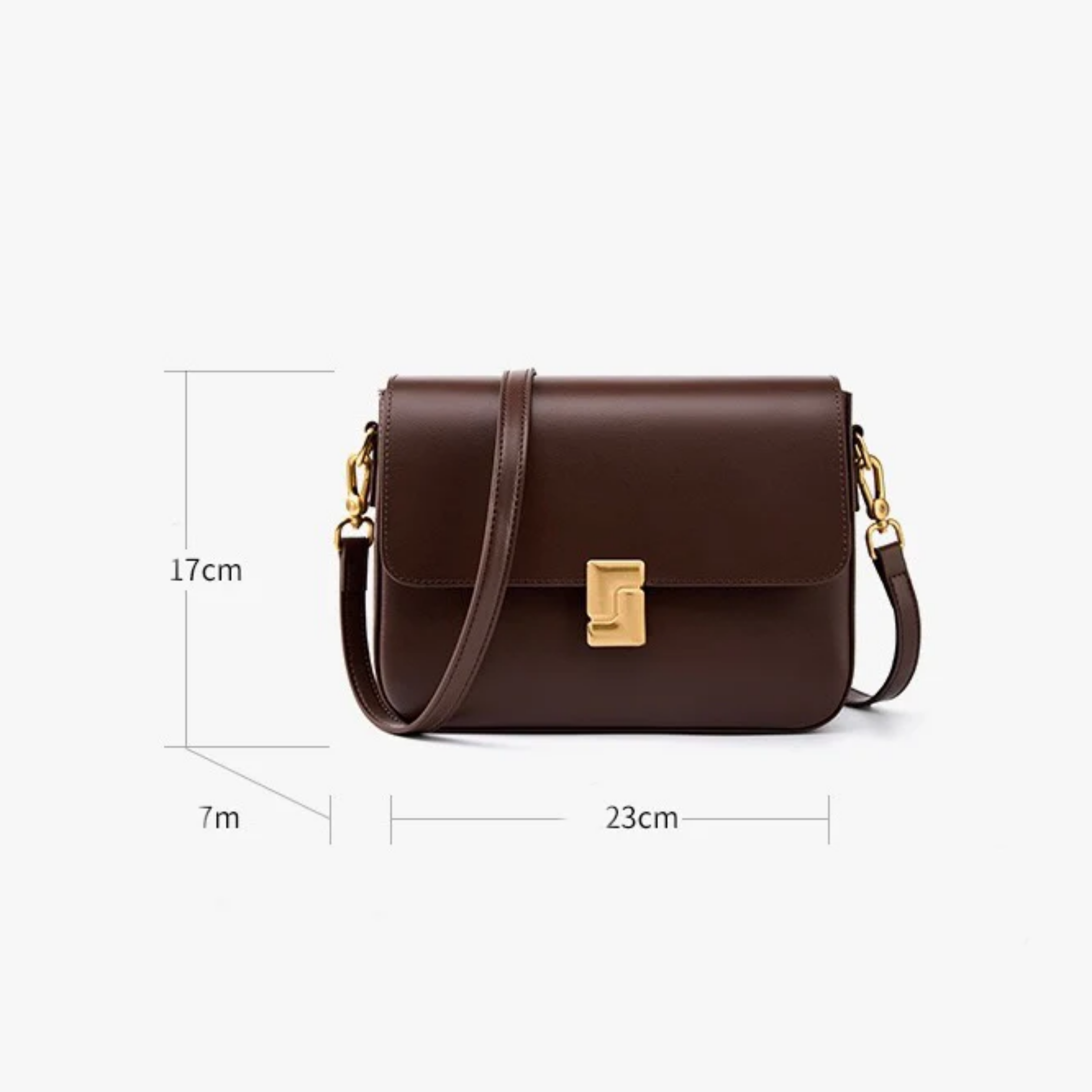 Genuine Leather Shoulder Box Bag - Stylish Crossbody for Everyday Use