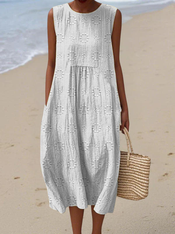 Brunch Ready – Embroidered Midi Dress