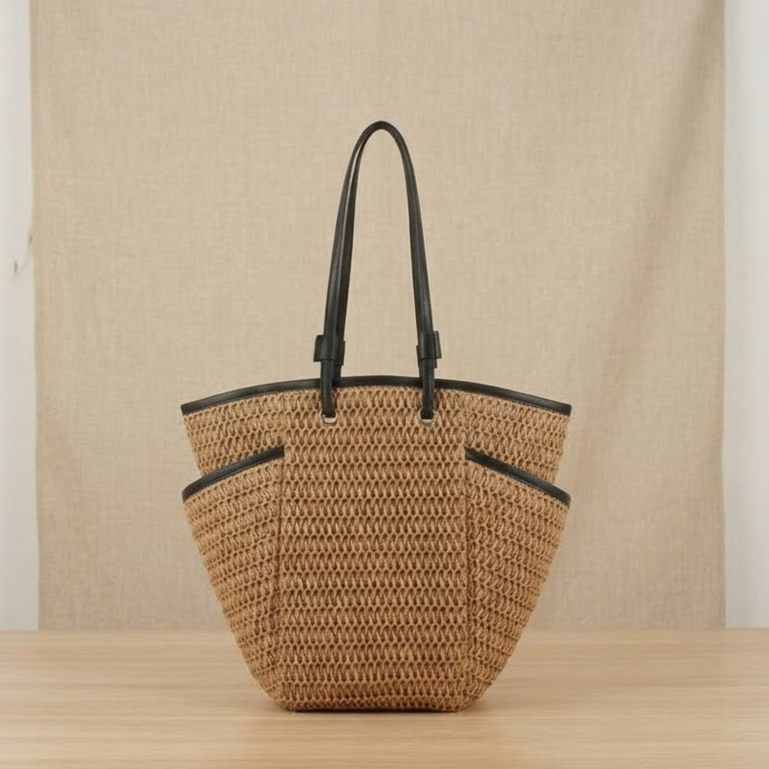 Sustainable Straw Beach Shoulder Bag - Eco-Friendly Design for Summer Outings