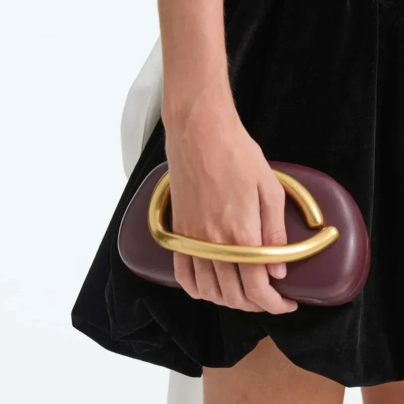 Mother-of-Pearl Clutch Purse - Elegant Box Design for Evening Events