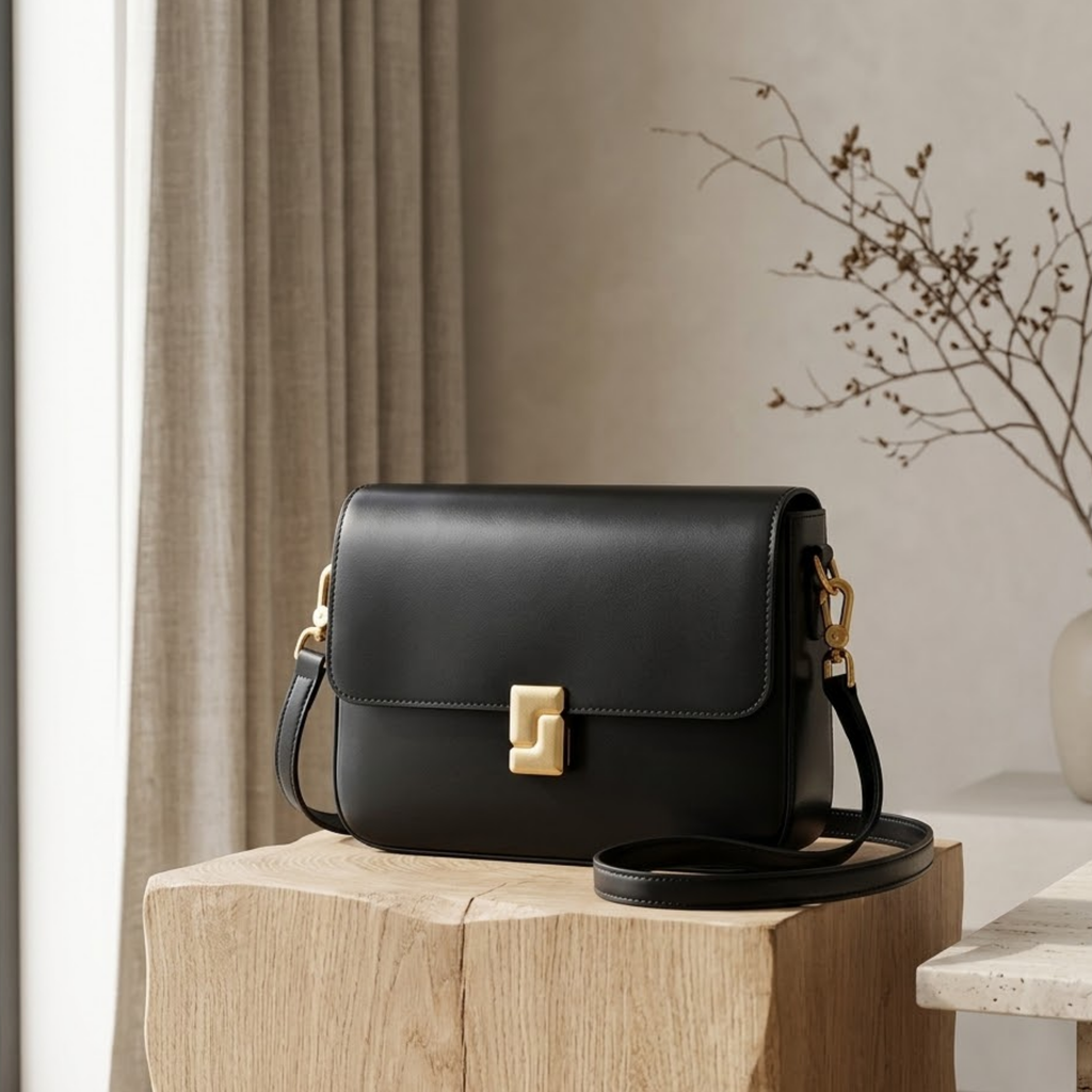 Genuine Leather Shoulder Box Bag - Stylish Crossbody for Everyday Use