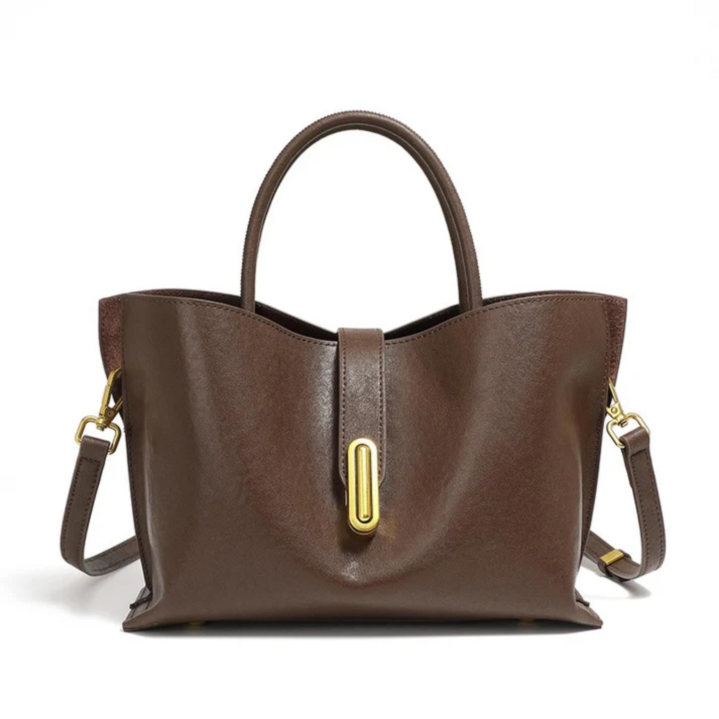 Genuine Cowhide Crossbody Tote Bag - Stylish Leather Handbag for Everyday Use