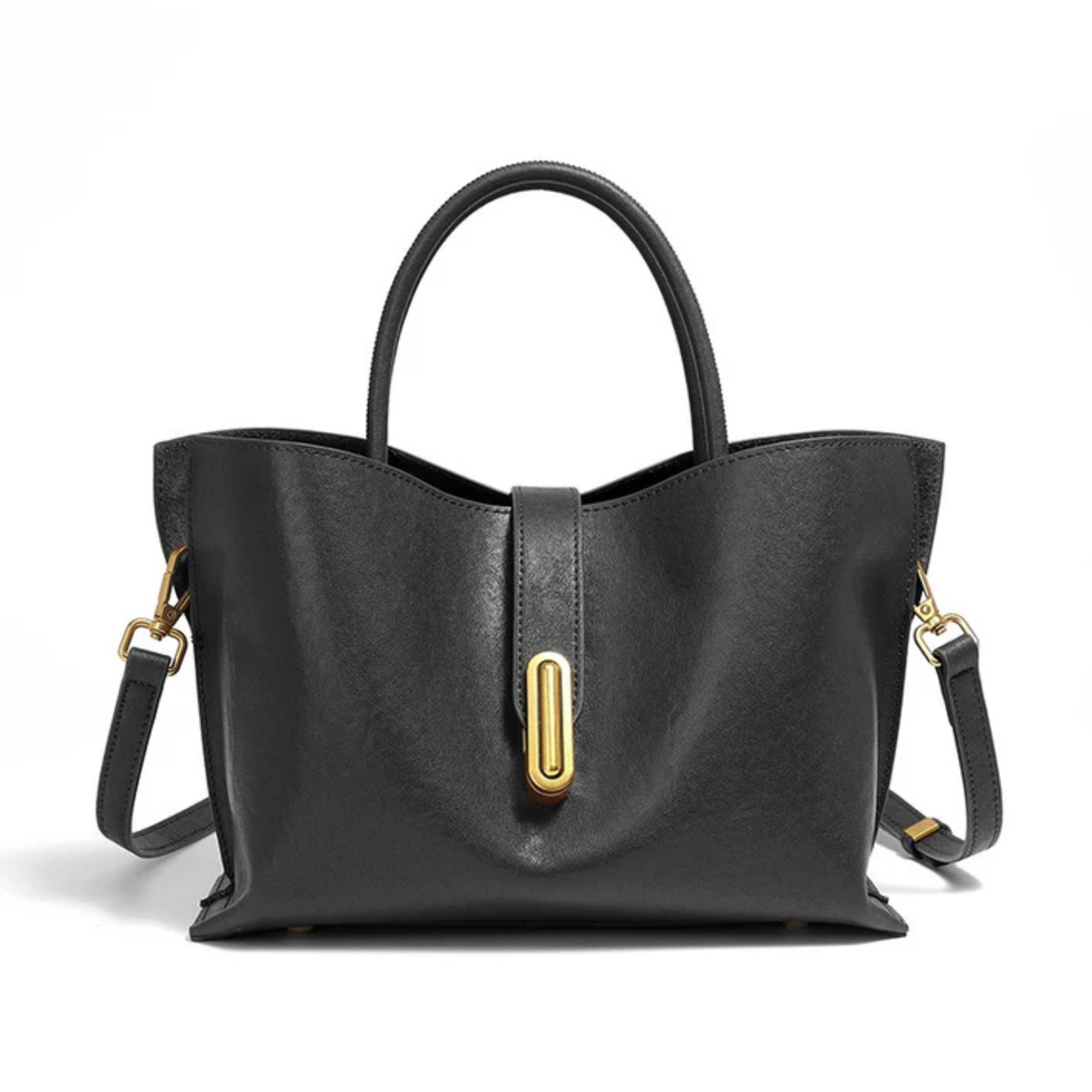 Genuine Cowhide Crossbody Tote Bag - Stylish Leather Handbag for Everyday Use