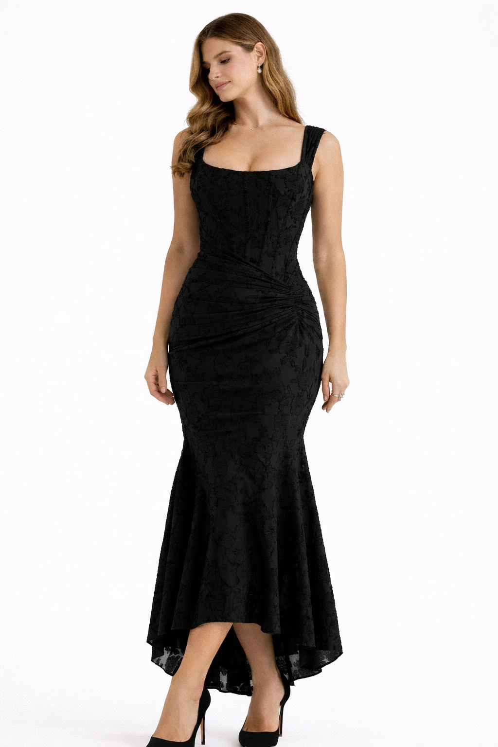 Bias Cut Satin Midi Dress in Luminous Neutral for Elegant Evening Wear