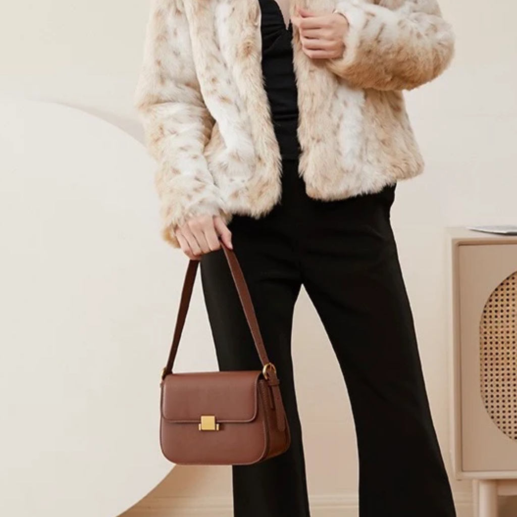 Genuine Leather Crossbody Shoulder Bag - Stylish Everyday Use
