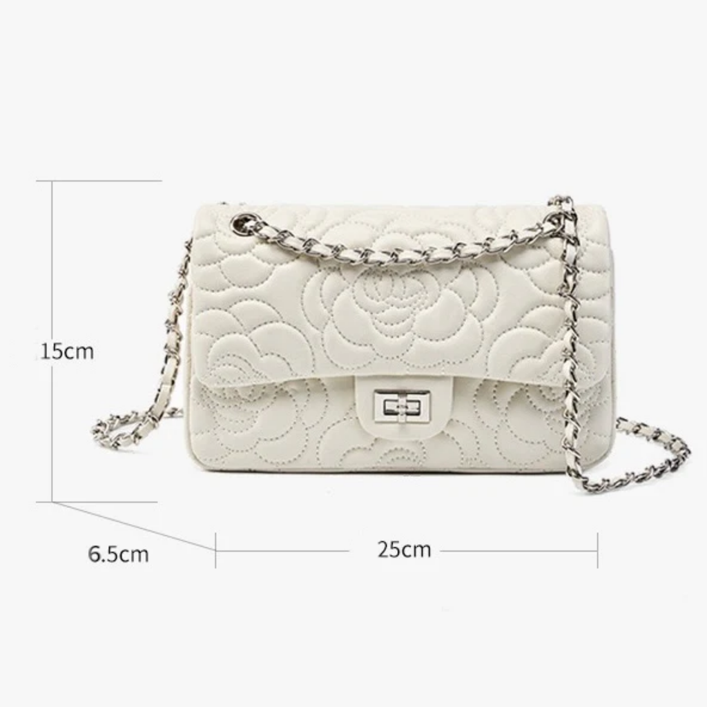 Genuine Sheepskin Crossbody Bag with Chain Strap for Everyday Use