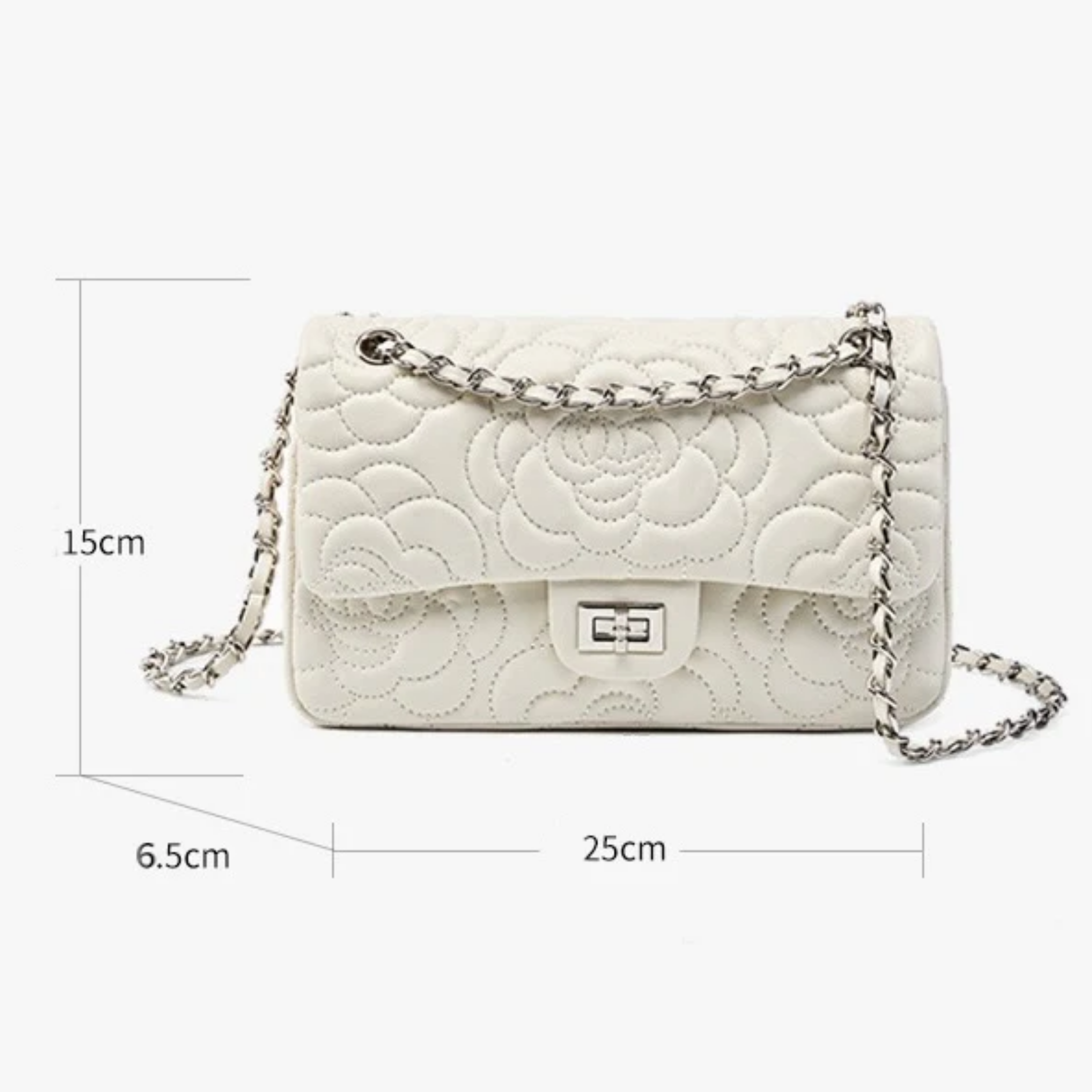 Genuine Sheepskin Crossbody Bag with Chain Strap for Everyday Use