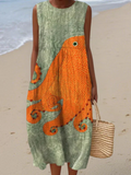 Coastal Charm – Relaxed Midi Dress