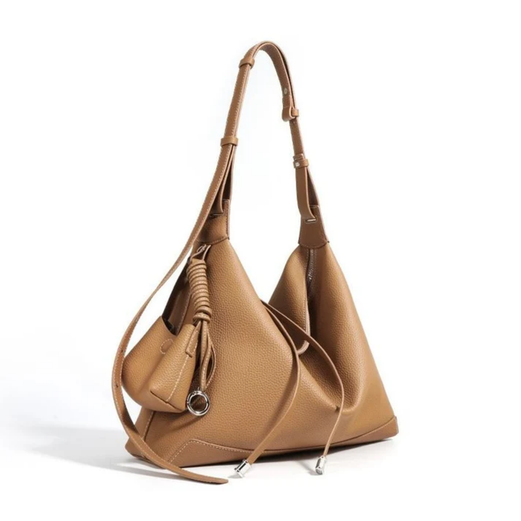 Genuine Leather Minimalist Tote Bag - Stylish Dumpling Handbag for Everyday Use