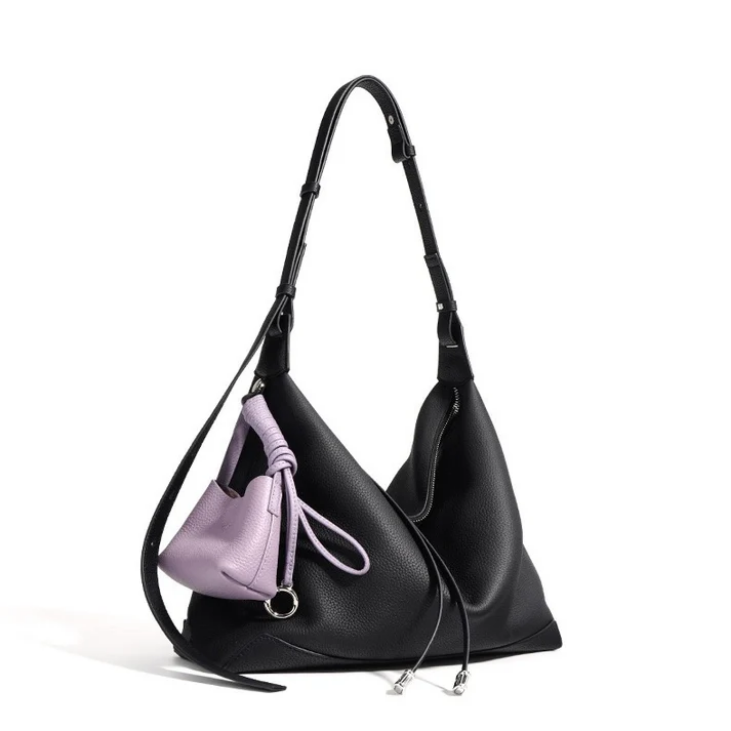Genuine Leather Minimalist Tote Bag - Stylish Dumpling Handbag for Everyday Use