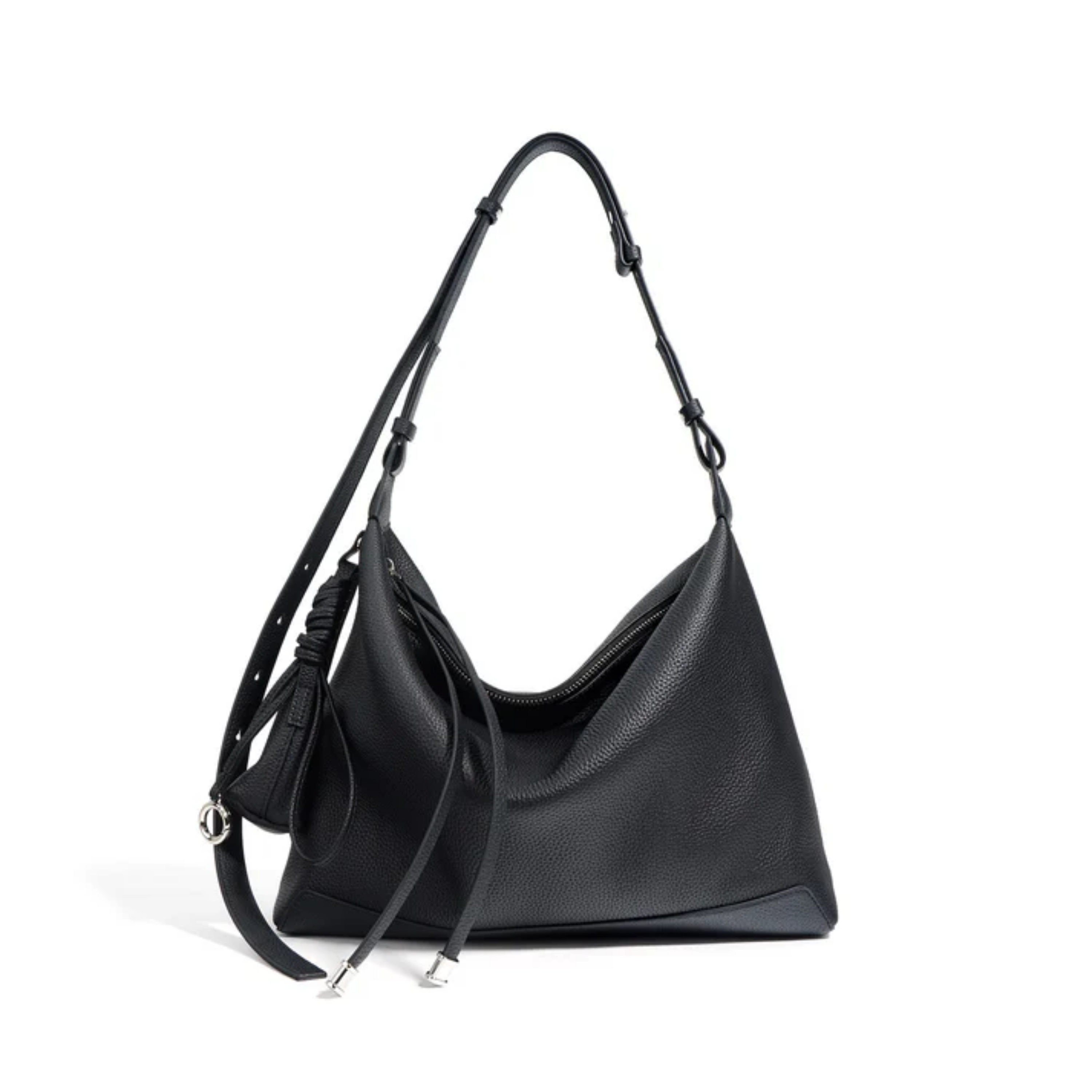 Genuine Leather Minimalist Tote Bag - Stylish Dumpling Handbag for Everyday Use