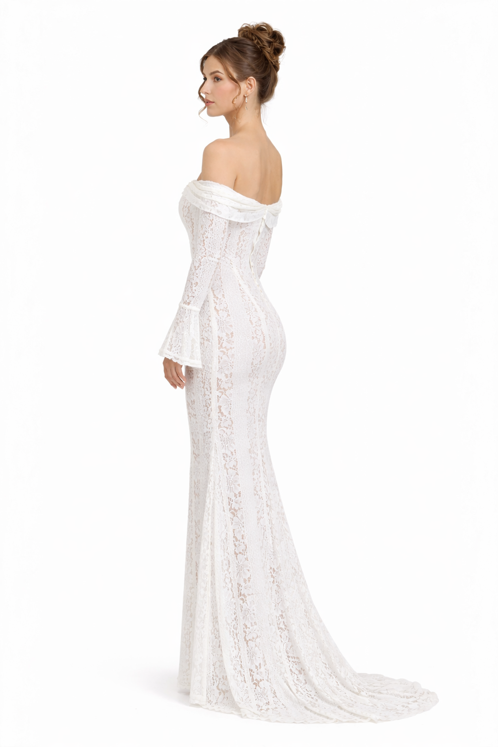 Floral Lace Stretch Dress with Sculpting Mesh Lining for Special Occasions