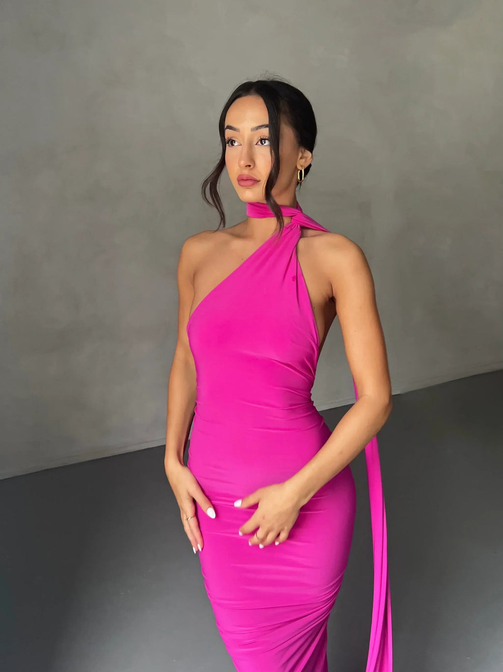 Maxi Dress with Sash Detail | Modern Design for Casual or Formal Wear