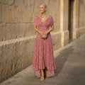 Soft Pink Flowing Midi Dress – Effortless Elegance