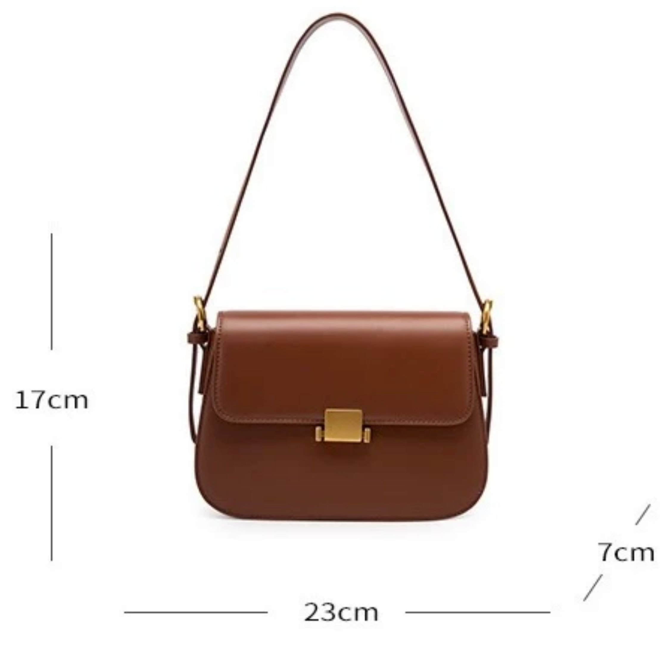 Genuine Leather Crossbody Shoulder Bag - Stylish Everyday Use