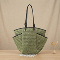 Sustainable Straw Beach Shoulder Bag - Eco-Friendly Design for Summer Outings