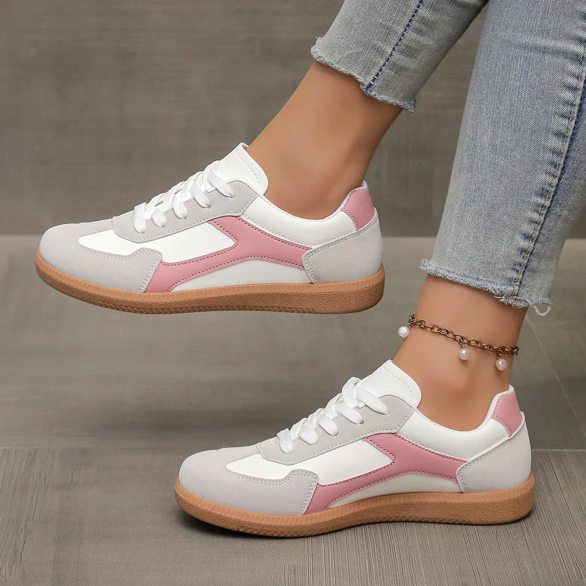 Lifestyle Sneakers for Women - Breathable Mesh Casual Footwear