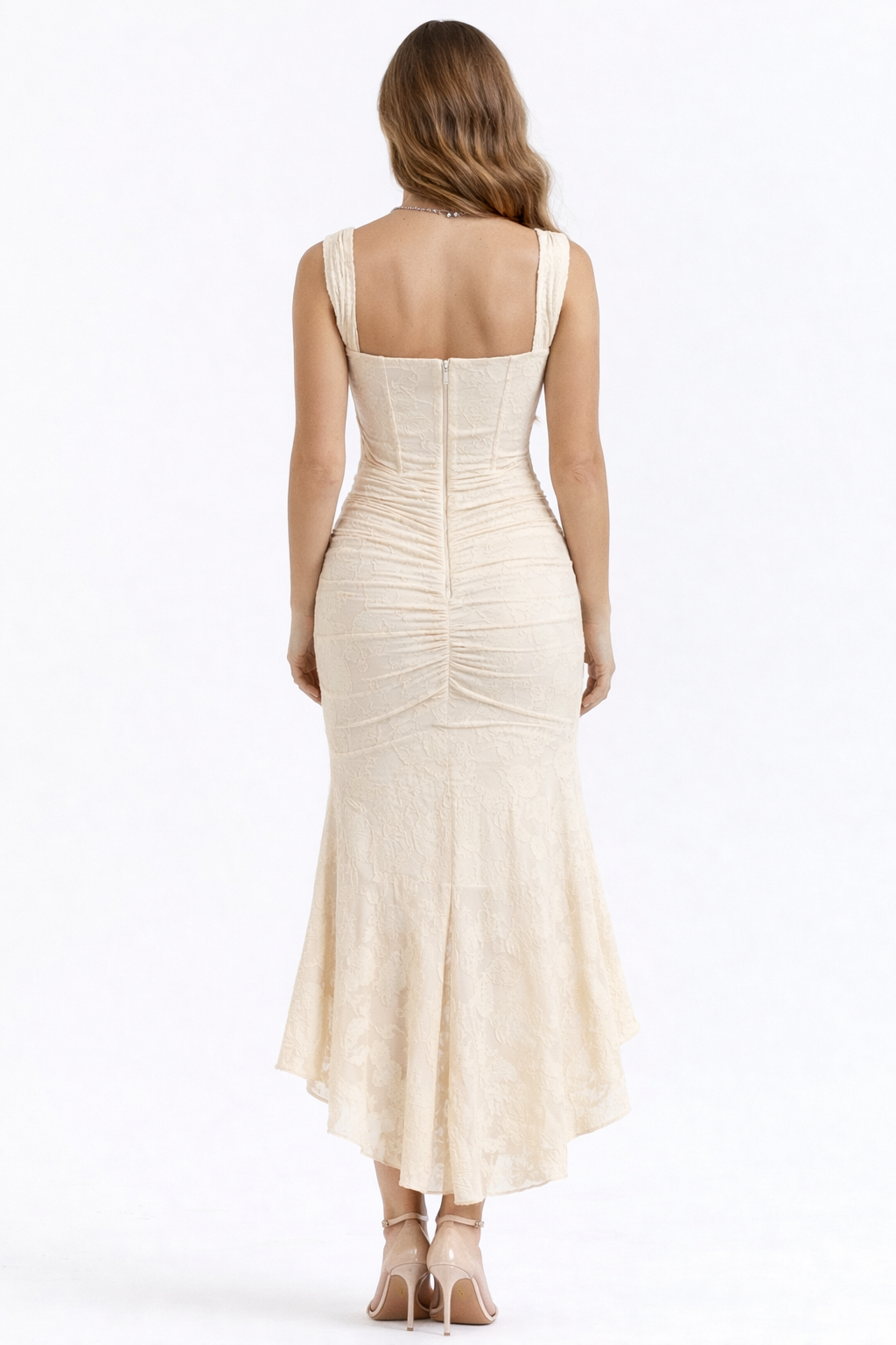 Satin Midi Dress | Bias Cut | Luminous Neutral | Evening Wear