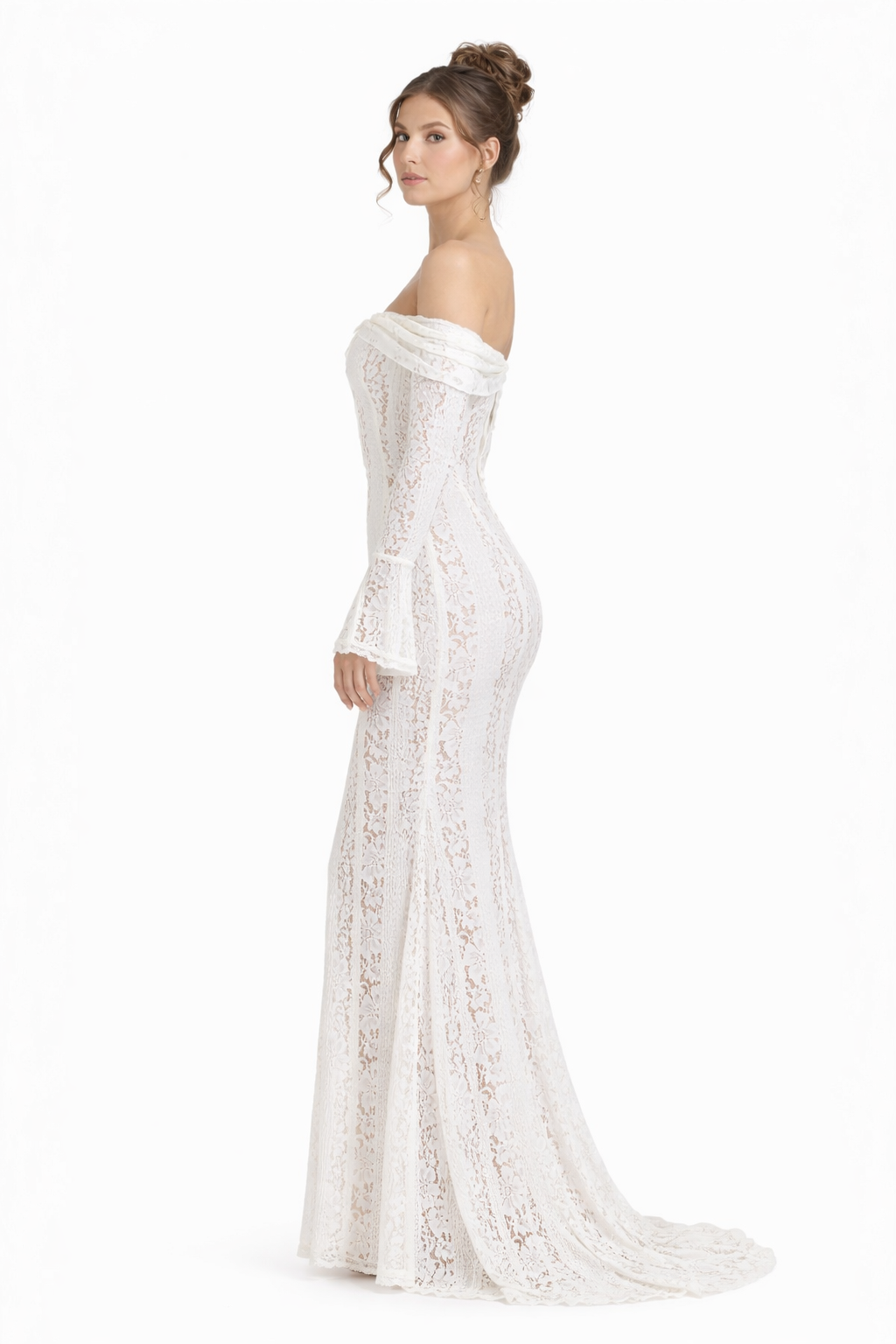 Floral Lace Stretch Dress with Sculpting Mesh Lining for Special Occasions