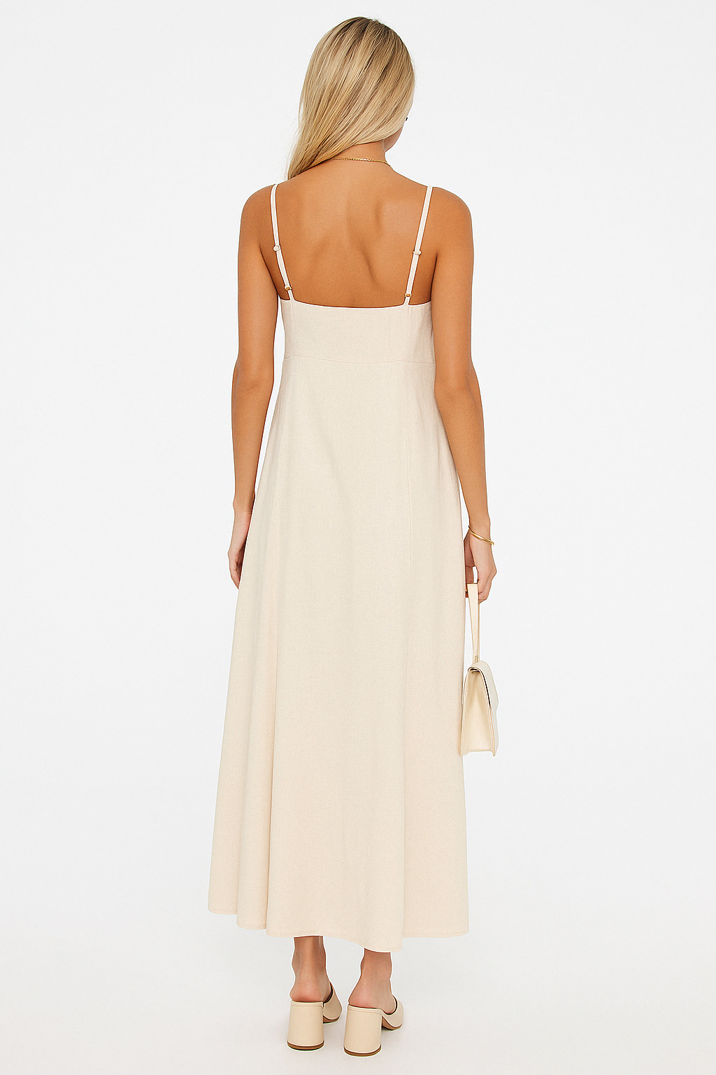 A-Line Spaghetti Strap Midi Dress for Women | Lightweight Fabric, Casual Wear