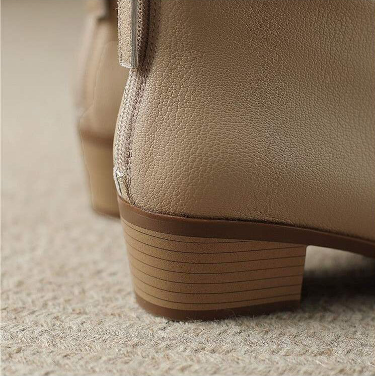 Leather Ankle Boots for Women - Classic Design for Everyday Wear