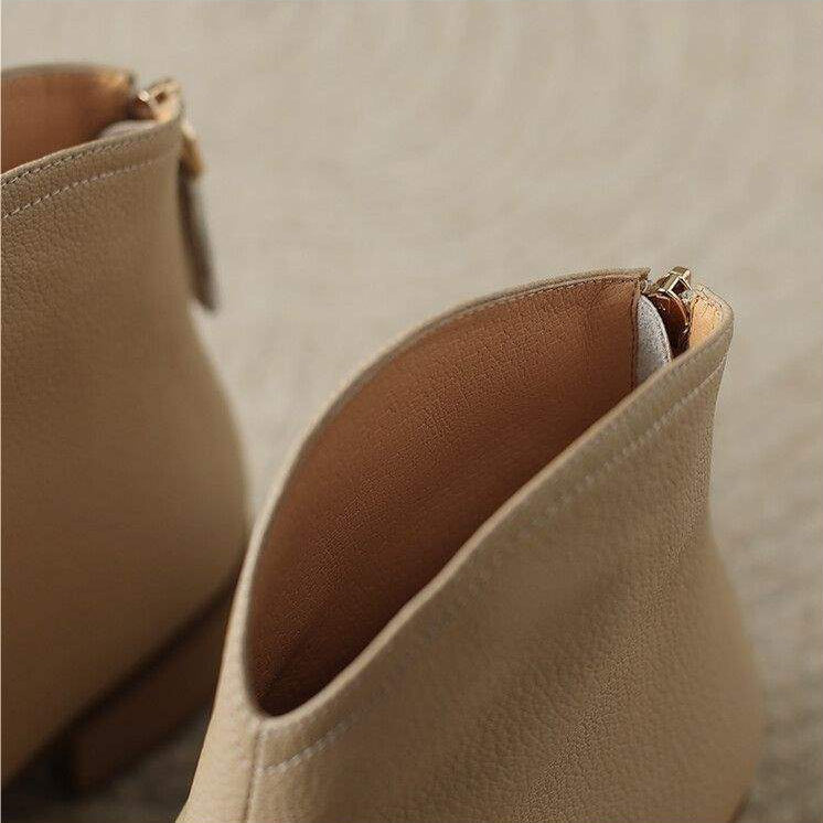 Leather Ankle Boots for Women - Classic Design for Everyday Wear